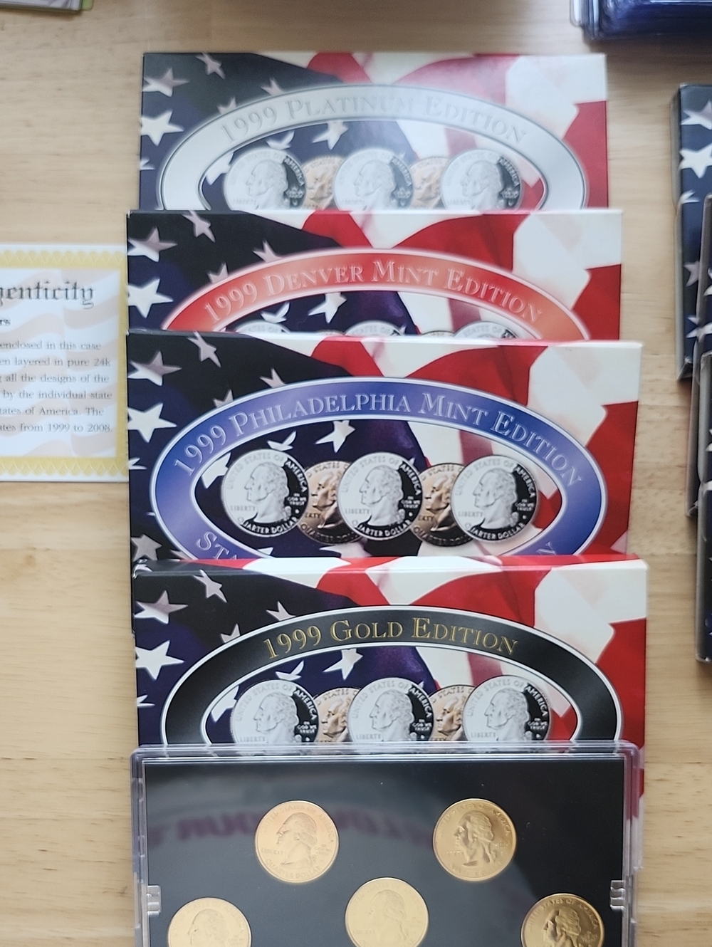 1999 Mint Edition Collectible Coin Sets - State Quarter Colection